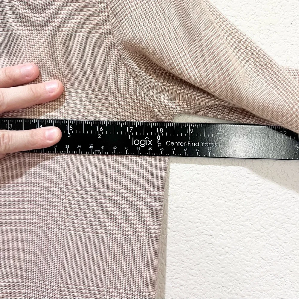 Vintage Ann Taylor Blazer Jacket Beige Long Lined Linen Blend Made In USA Sz 2 - Picture 10 of 13